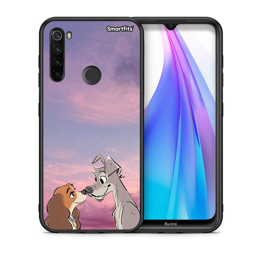 Θήκη Xiaomi Redmi Note 8T Lady And Tramp από τη Smartfits με σχέδιο στο πίσω μέρος και μαύρο περίβλημα | Xiaomi Redmi Note 8 Lady And Tramp case with colorful back and black bezels