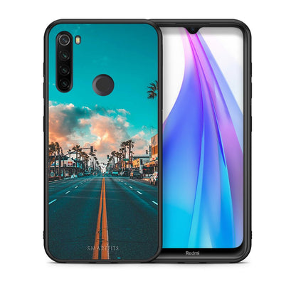 Θήκη Xiaomi Redmi Note 8T City Landscape από τη Smartfits με σχέδιο στο πίσω μέρος και μαύρο περίβλημα | Xiaomi Redmi Note 8T City Landscape case with colorful back and black bezels