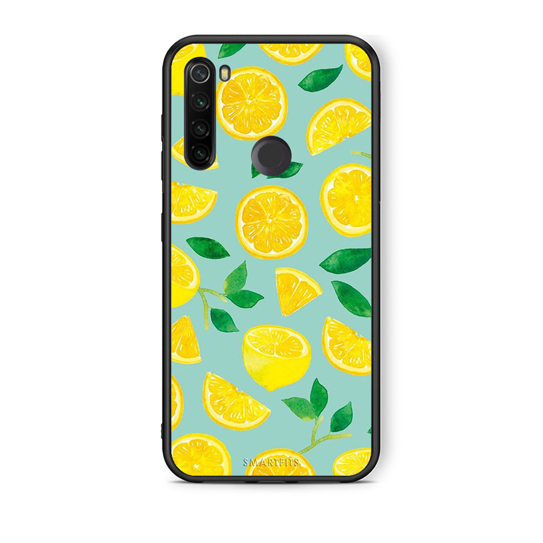 Xiaomi Redmi Note 8T Lemons θήκη από τη Smartfits με σχέδιο στο πίσω μέρος και μαύρο περίβλημα | Smartphone case with colorful back and black bezels by Smartfits