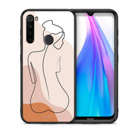 Thumbnail for Θήκη Xiaomi Redmi Note 8T LineArt Woman από τη Smartfits με σχέδιο στο πίσω μέρος και μαύρο περίβλημα | Xiaomi Redmi Note 8 LineArt Woman case with colorful back and black bezels
