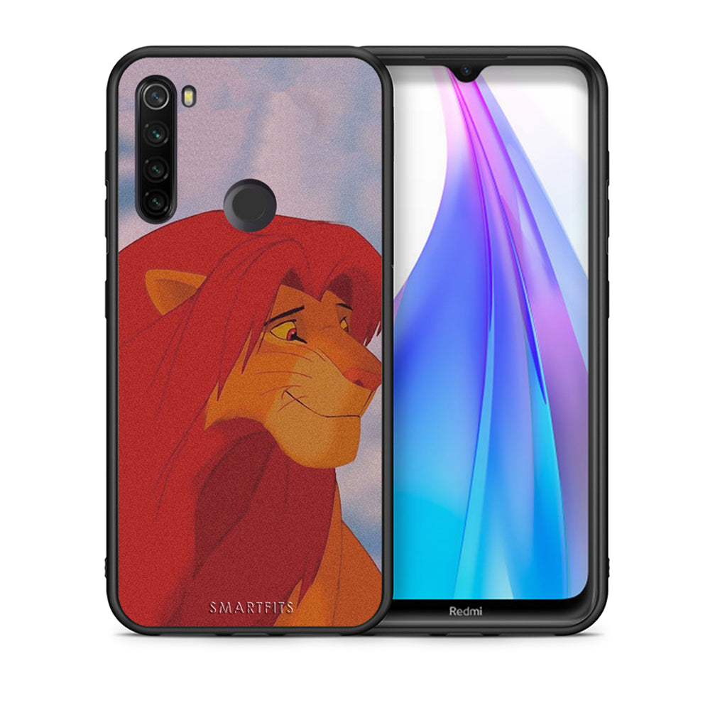 Θήκη Αγίου Βαλεντίνου Xiaomi Redmi Note 8T Lion Love 1 από τη Smartfits με σχέδιο στο πίσω μέρος και μαύρο περίβλημα | Xiaomi Redmi Note 8 Lion Love 1 case with colorful back and black bezels
