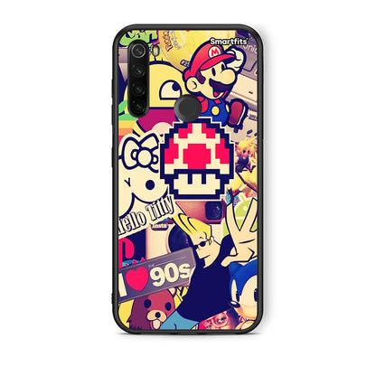 Xiaomi Redmi Note 8T Love The 90s θήκη από τη Smartfits με σχέδιο στο πίσω μέρος και μαύρο περίβλημα | Smartphone case with colorful back and black bezels by Smartfits