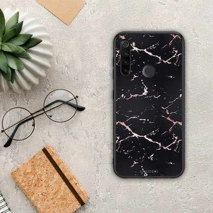 Marble Black Rosegold - Xiaomi Redmi Note 8T θήκη