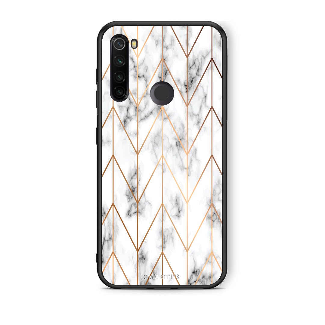44 - Xiaomi Redmi Note 8T Gold Geometric Marble case, cover, bumper