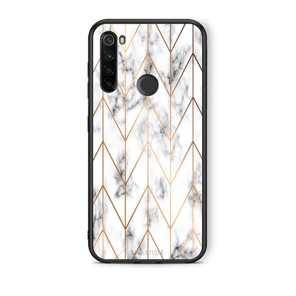 44 - Xiaomi Redmi Note 8T Gold Geometric Marble case, cover, bumper