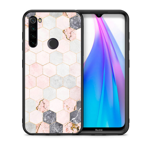 Marble Hexagon Pink - Xiaomi Redmi Note 8T θήκη