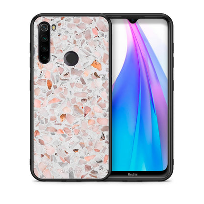 Θήκη Xiaomi Redmi Note 8T Marble Terrazzo από τη Smartfits με σχέδιο στο πίσω μέρος και μαύρο περίβλημα | Xiaomi Redmi Note 8 Marble Terrazzo case with colorful back and black bezels