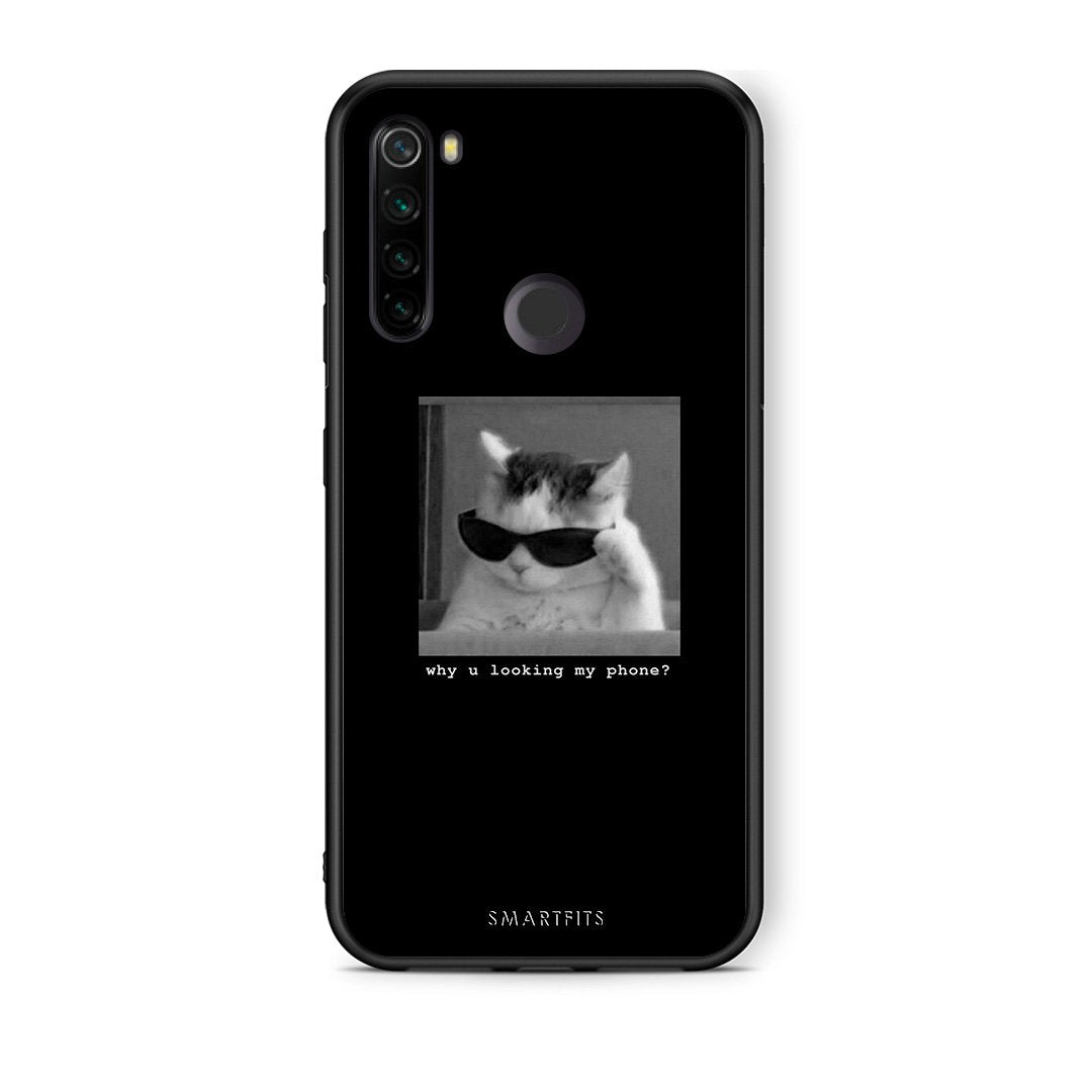 Xiaomi Redmi Note 8T Meme Cat θήκη από τη Smartfits με σχέδιο στο πίσω μέρος και μαύρο περίβλημα | Smartphone case with colorful back and black bezels by Smartfits