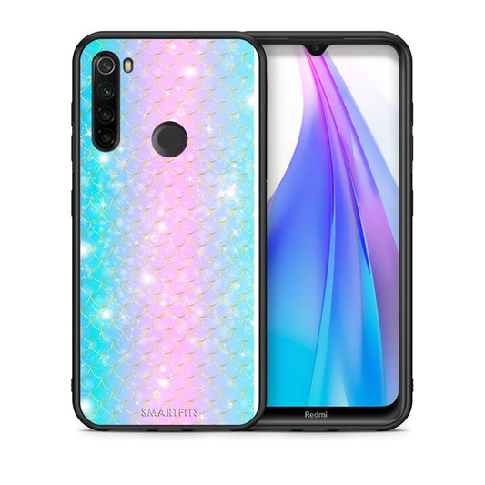 Θήκη Xiaomi Redmi Note 8T Mermaid Love από τη Smartfits με σχέδιο στο πίσω μέρος και μαύρο περίβλημα | Xiaomi Redmi Note 8 Mermaid Love case with colorful back and black bezels