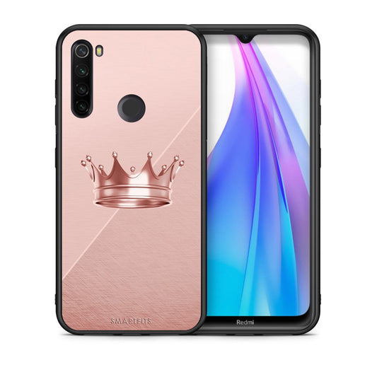 Θήκη Xiaomi Redmi Note 8T Crown Minimal από τη Smartfits με σχέδιο στο πίσω μέρος και μαύρο περίβλημα | Xiaomi Redmi Note 8T Crown Minimal case with colorful back and black bezels