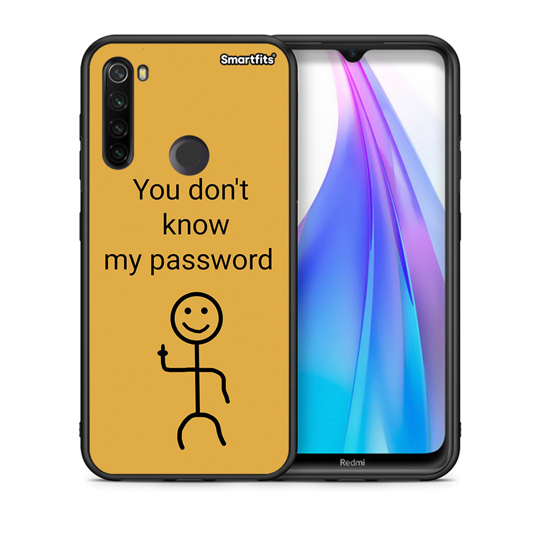 Θήκη Xiaomi Redmi Note 8T My Password από τη Smartfits με σχέδιο στο πίσω μέρος και μαύρο περίβλημα | Xiaomi Redmi Note 8 My Password case with colorful back and black bezels
