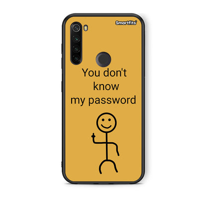 Xiaomi Redmi Note 8T My Password θήκη από τη Smartfits με σχέδιο στο πίσω μέρος και μαύρο περίβλημα | Smartphone case with colorful back and black bezels by Smartfits