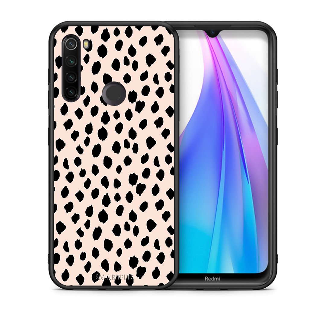 Θήκη Xiaomi Redmi Note 8T New Polka Dots από τη Smartfits με σχέδιο στο πίσω μέρος και μαύρο περίβλημα | Xiaomi Redmi Note 8 New Polka Dots case with colorful back and black bezels