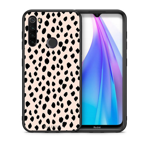 Θήκη Xiaomi Redmi Note 8T New Polka Dots από τη Smartfits με σχέδιο στο πίσω μέρος και μαύρο περίβλημα | Xiaomi Redmi Note 8 New Polka Dots case with colorful back and black bezels