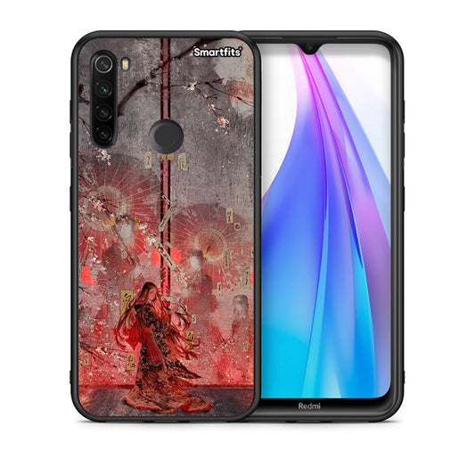 Θήκη Xiaomi Redmi Note 8T Nezuko Kamado από τη Smartfits με σχέδιο στο πίσω μέρος και μαύρο περίβλημα | Xiaomi Redmi Note 8 Nezuko Kamado case with colorful back and black bezels