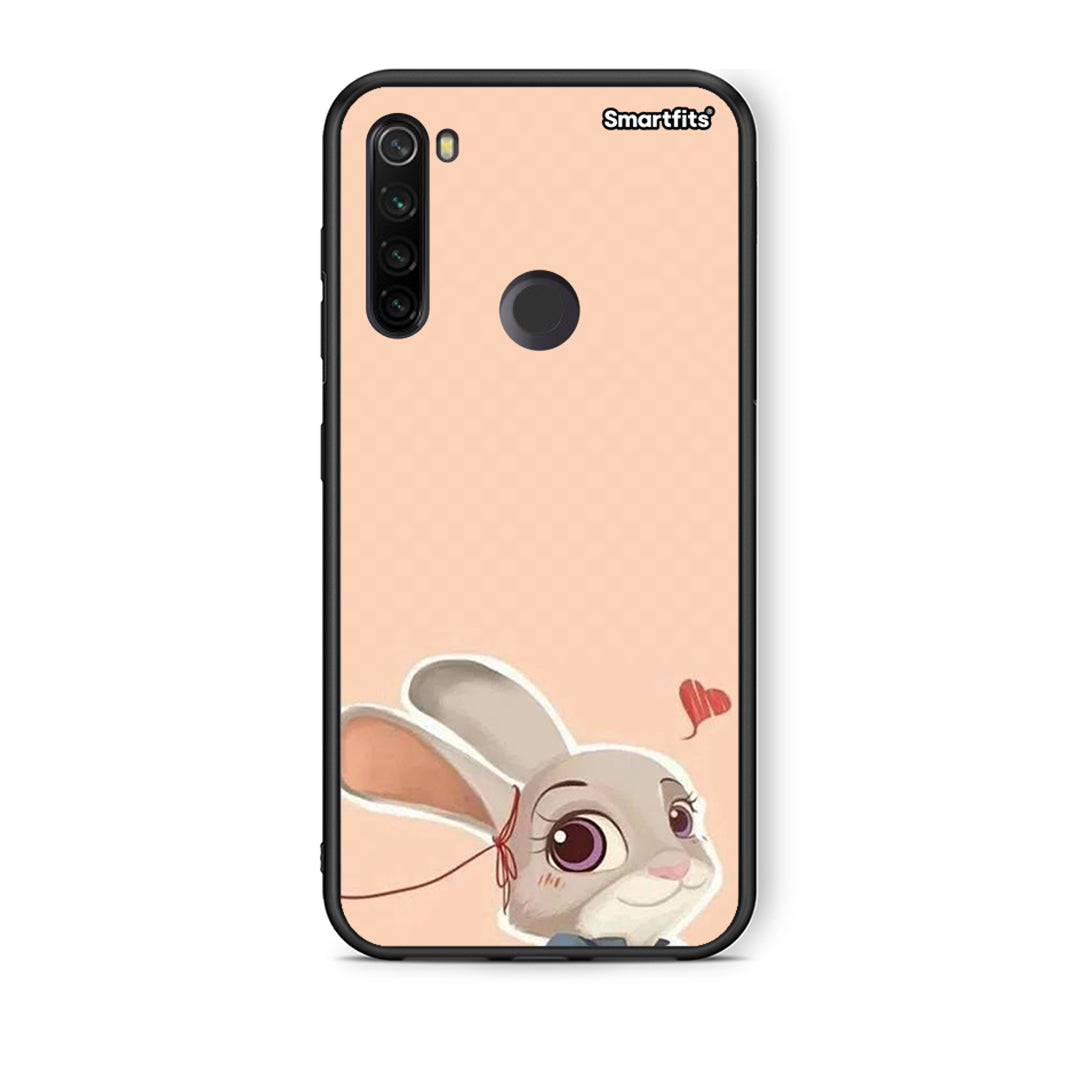 Xiaomi Redmi Note 8T Nick Wilde And Judy Hopps Love 2 θήκη από τη Smartfits με σχέδιο στο πίσω μέρος και μαύρο περίβλημα | Smartphone case with colorful back and black bezels by Smartfits