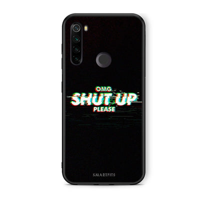 Xiaomi Redmi Note 8T OMG ShutUp θήκη από τη Smartfits με σχέδιο στο πίσω μέρος και μαύρο περίβλημα | Smartphone case with colorful back and black bezels by Smartfits