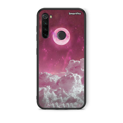 Xiaomi Redmi Note 8T Pink Moon θήκη από τη Smartfits με σχέδιο στο πίσω μέρος και μαύρο περίβλημα | Smartphone case with colorful back and black bezels by Smartfits
