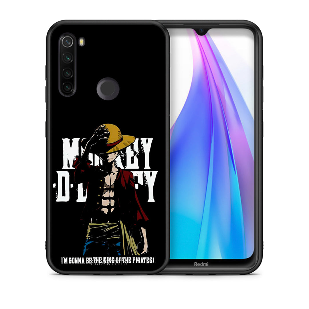 Θήκη Xiaomi Redmi Note 8T Pirate King από τη Smartfits με σχέδιο στο πίσω μέρος και μαύρο περίβλημα | Xiaomi Redmi Note 8 Pirate King case with colorful back and black bezels