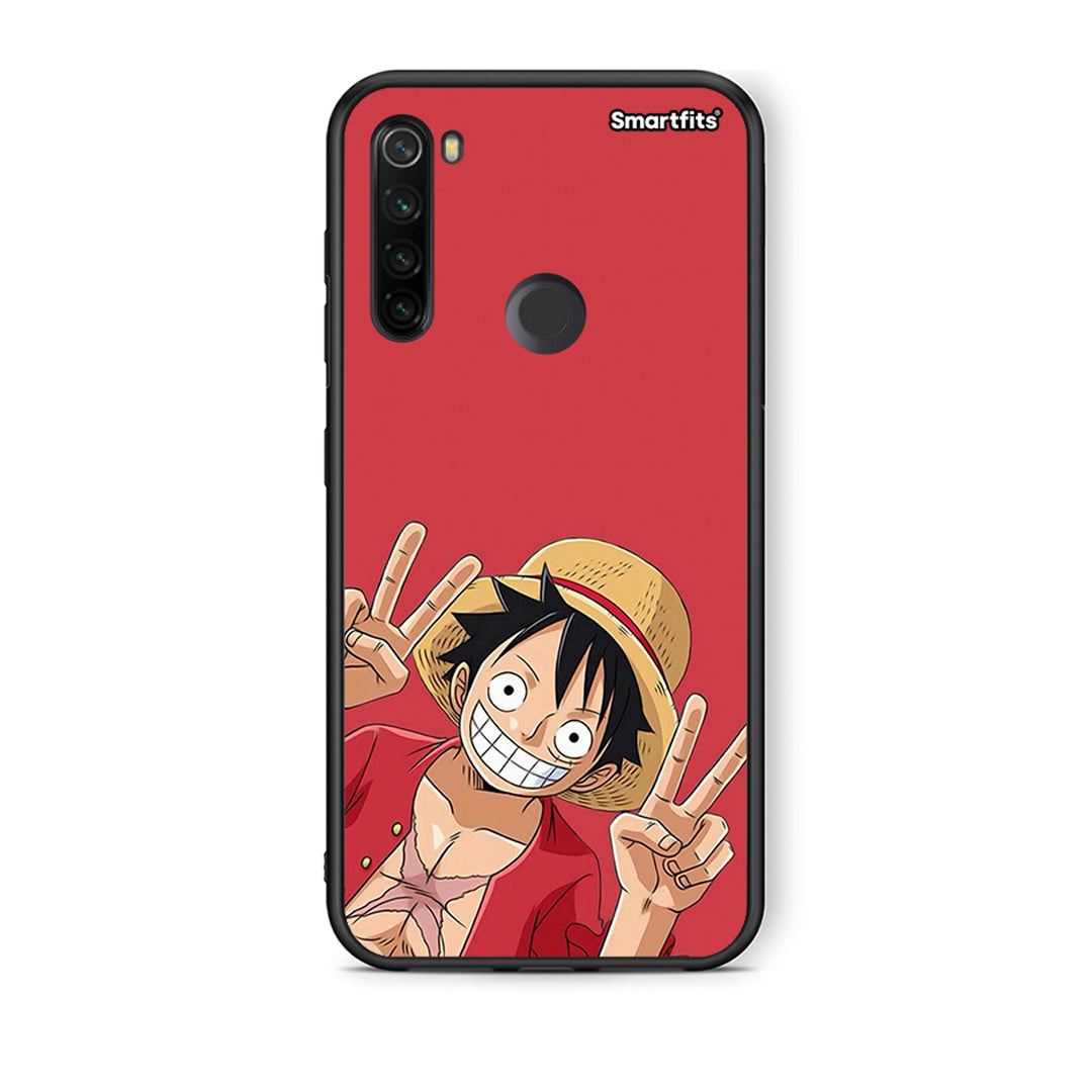 Xiaomi Redmi Note 8T Pirate Luffy θήκη από τη Smartfits με σχέδιο στο πίσω μέρος και μαύρο περίβλημα | Smartphone case with colorful back and black bezels by Smartfits