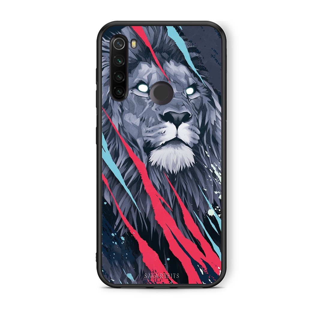 4 - Xiaomi Redmi Note 8T Lion Designer PopArt case, cover, bumper