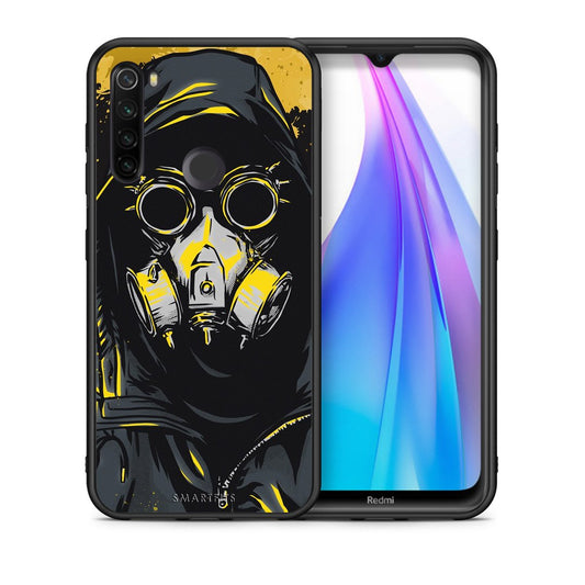 Θήκη Xiaomi Redmi Note 8T Mask PopArt από τη Smartfits με σχέδιο στο πίσω μέρος και μαύρο περίβλημα | Xiaomi Redmi Note 8T Mask PopArt case with colorful back and black bezels