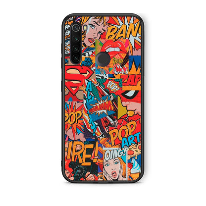 Xiaomi Redmi Note 8T PopArt OMG θήκη από τη Smartfits με σχέδιο στο πίσω μέρος και μαύρο περίβλημα | Smartphone case with colorful back and black bezels by Smartfits