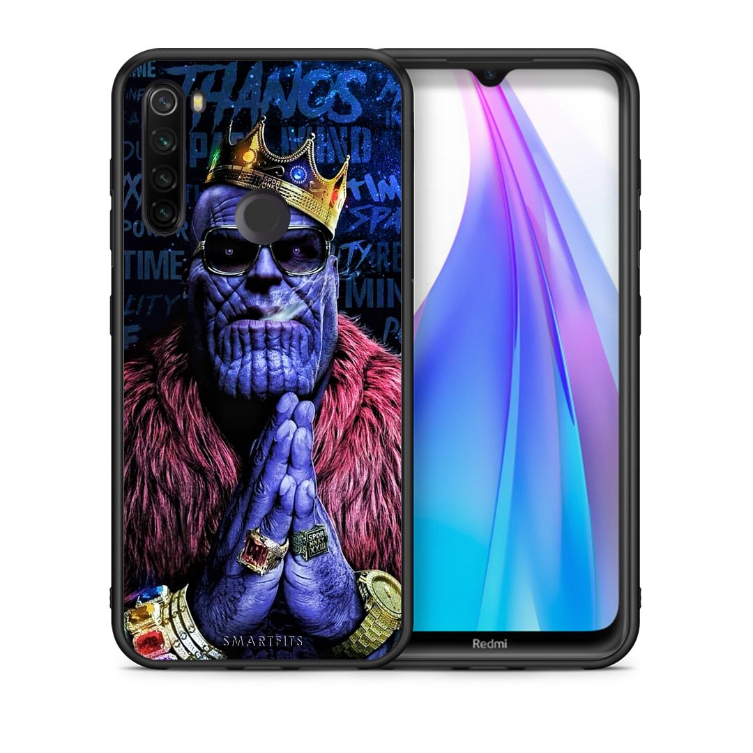 Θήκη Xiaomi Redmi Note 8T Thanos PopArt από τη Smartfits με σχέδιο στο πίσω μέρος και μαύρο περίβλημα | Xiaomi Redmi Note 8T Thanos PopArt case with colorful back and black bezels