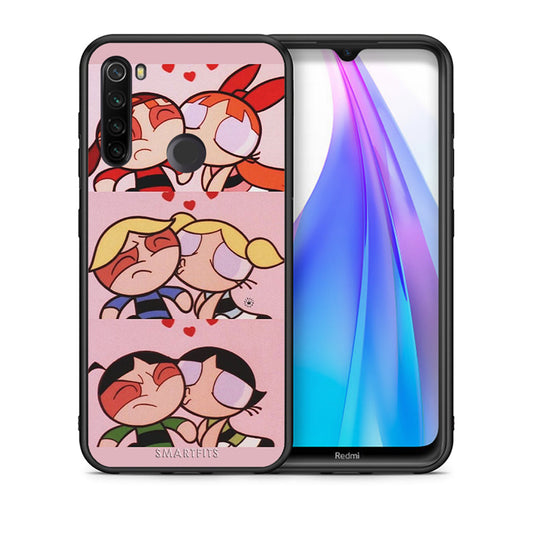 Θήκη Αγίου Βαλεντίνου Xiaomi Redmi Note 8T Puff Love από τη Smartfits με σχέδιο στο πίσω μέρος και μαύρο περίβλημα | Xiaomi Redmi Note 8 Puff Love case with colorful back and black bezels