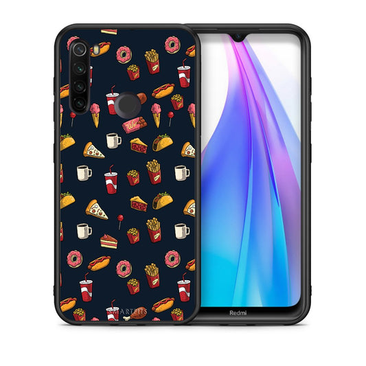 Θήκη Xiaomi Redmi Note 8T Hungry Random από τη Smartfits με σχέδιο στο πίσω μέρος και μαύρο περίβλημα | Xiaomi Redmi Note 8T Hungry Random case with colorful back and black bezels