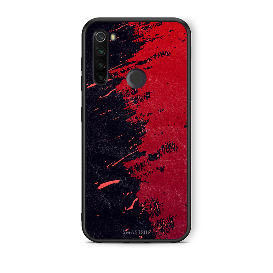 Xiaomi Redmi Note 8T Red Paint Θήκη Αγίου Βαλεντίνου από τη Smartfits με σχέδιο στο πίσω μέρος και μαύρο περίβλημα | Smartphone case with colorful back and black bezels by Smartfits