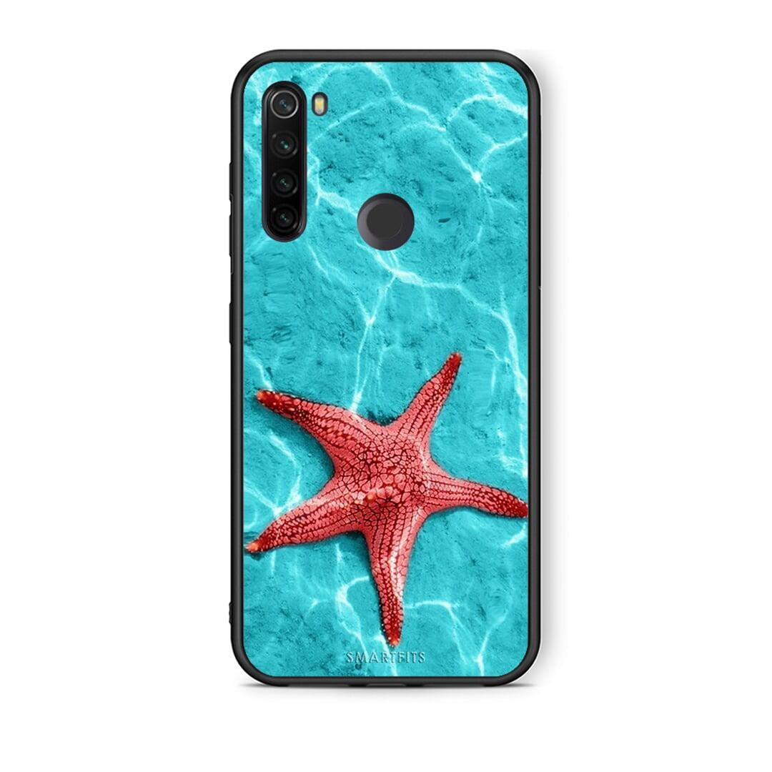 Xiaomi Redmi Note 8T Red Starfish Θήκη από τη Smartfits με σχέδιο στο πίσω μέρος και μαύρο περίβλημα | Smartphone case with colorful back and black bezels by Smartfits