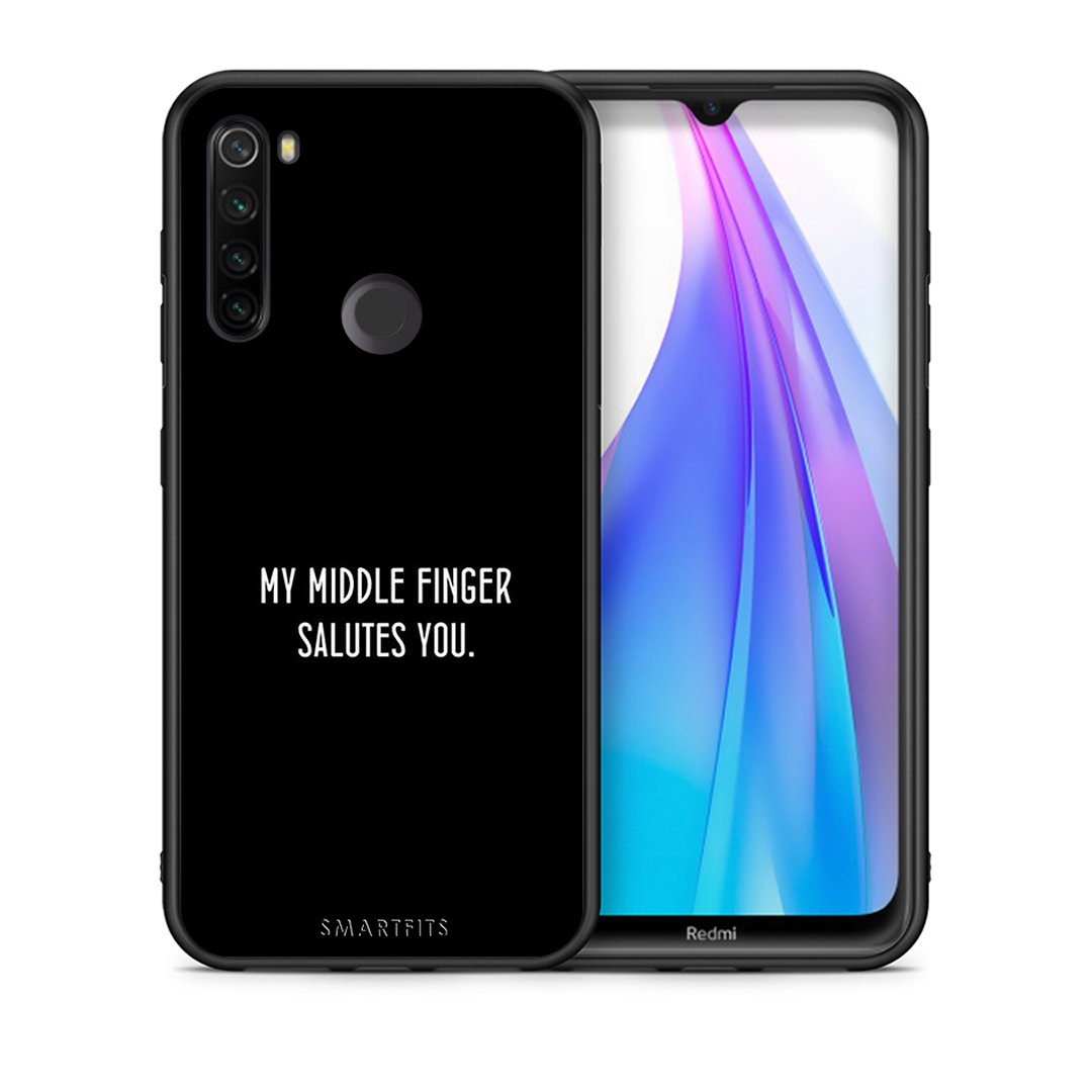 Θήκη Xiaomi Redmi Note 8T Salute από τη Smartfits με σχέδιο στο πίσω μέρος και μαύρο περίβλημα | Xiaomi Redmi Note 8 Salute case with colorful back and black bezels