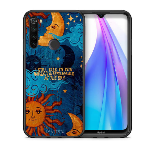 Θήκη Xiaomi Redmi Note 8T Screaming Sky από τη Smartfits με σχέδιο στο πίσω μέρος και μαύρο περίβλημα | Xiaomi Redmi Note 8 Screaming Sky case with colorful back and black bezels