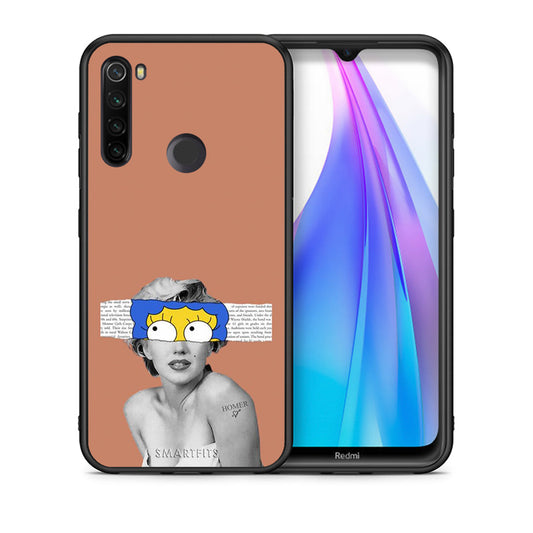Θήκη Xiaomi Redmi Note 8T Sim Merilyn από τη Smartfits με σχέδιο στο πίσω μέρος και μαύρο περίβλημα | Xiaomi Redmi Note 8 Sim Merilyn case with colorful back and black bezels