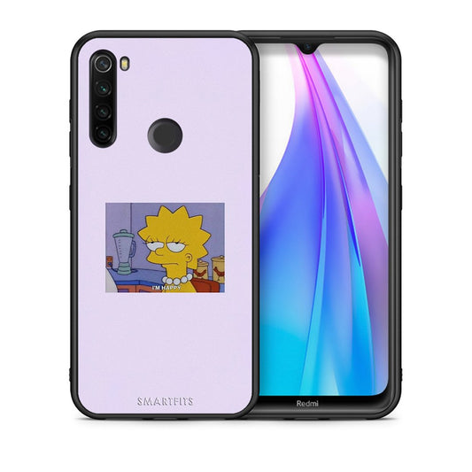 Θήκη Xiaomi Redmi Note 8T So Happy από τη Smartfits με σχέδιο στο πίσω μέρος και μαύρο περίβλημα | Xiaomi Redmi Note 8 So Happy case with colorful back and black bezels
