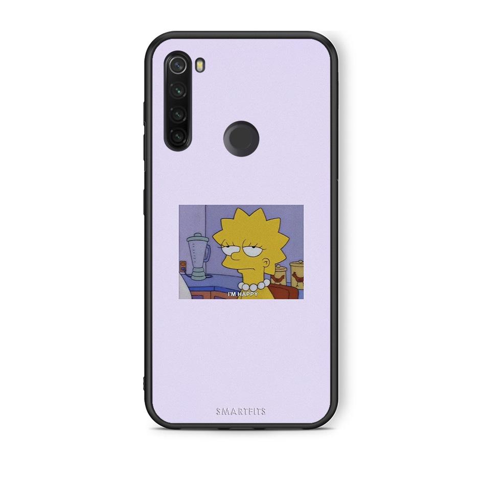 Xiaomi Redmi Note 8T So Happy θήκη από τη Smartfits με σχέδιο στο πίσω μέρος και μαύρο περίβλημα | Smartphone case with colorful back and black bezels by Smartfits