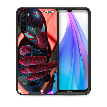 Θήκη Xiaomi Redmi Note 8T Spider Hand από τη Smartfits με σχέδιο στο πίσω μέρος και μαύρο περίβλημα | Xiaomi Redmi Note 8 Spider Hand case with colorful back and black bezels