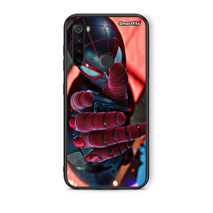 Xiaomi Redmi Note 8T Spider Hand θήκη από τη Smartfits με σχέδιο στο πίσω μέρος και μαύρο περίβλημα | Smartphone case with colorful back and black bezels by Smartfits