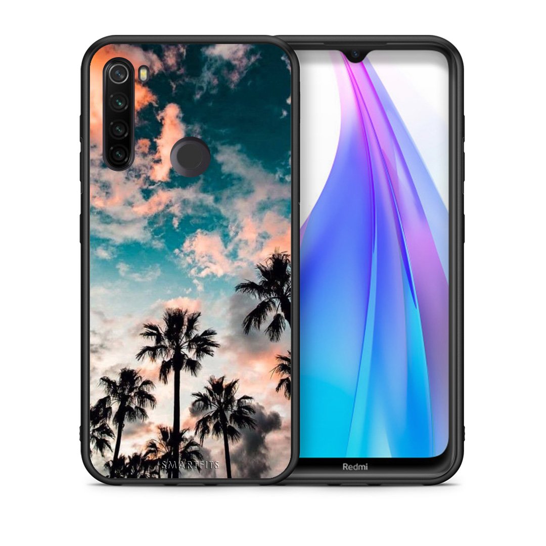 Θήκη Xiaomi Redmi Note 8T Sky Summer από τη Smartfits με σχέδιο στο πίσω μέρος και μαύρο περίβλημα | Xiaomi Redmi Note 8T Sky Summer case with colorful back and black bezels