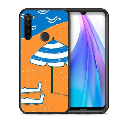 Θήκη Xiaomi Redmi Note 8T Summering από τη Smartfits με σχέδιο στο πίσω μέρος και μαύρο περίβλημα | Xiaomi Redmi Note 8 Summering case with colorful back and black bezels