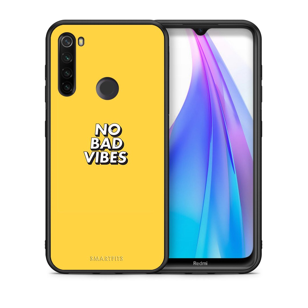 Θήκη Xiaomi Redmi Note 8T Vibes Text από τη Smartfits με σχέδιο στο πίσω μέρος και μαύρο περίβλημα | Xiaomi Redmi Note 8T Vibes Text case with colorful back and black bezels