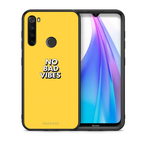 Θήκη Xiaomi Redmi Note 8T Vibes Text από τη Smartfits με σχέδιο στο πίσω μέρος και μαύρο περίβλημα | Xiaomi Redmi Note 8T Vibes Text case with colorful back and black bezels