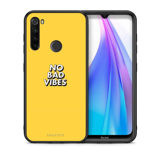 Θήκη Xiaomi Redmi Note 8T Vibes Text από τη Smartfits με σχέδιο στο πίσω μέρος και μαύρο περίβλημα | Xiaomi Redmi Note 8T Vibes Text case with colorful back and black bezels