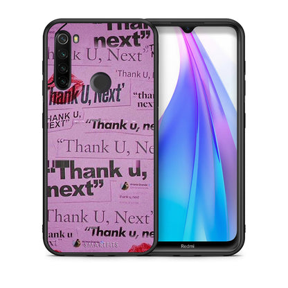Θήκη Αγίου Βαλεντίνου Xiaomi Redmi Note 8T Thank You Next από τη Smartfits με σχέδιο στο πίσω μέρος και μαύρο περίβλημα | Xiaomi Redmi Note 8 Thank You Next case with colorful back and black bezels