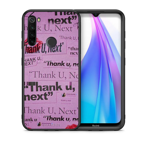 Θήκη Αγίου Βαλεντίνου Xiaomi Redmi Note 8T Thank You Next από τη Smartfits με σχέδιο στο πίσω μέρος και μαύρο περίβλημα | Xiaomi Redmi Note 8 Thank You Next case with colorful back and black bezels