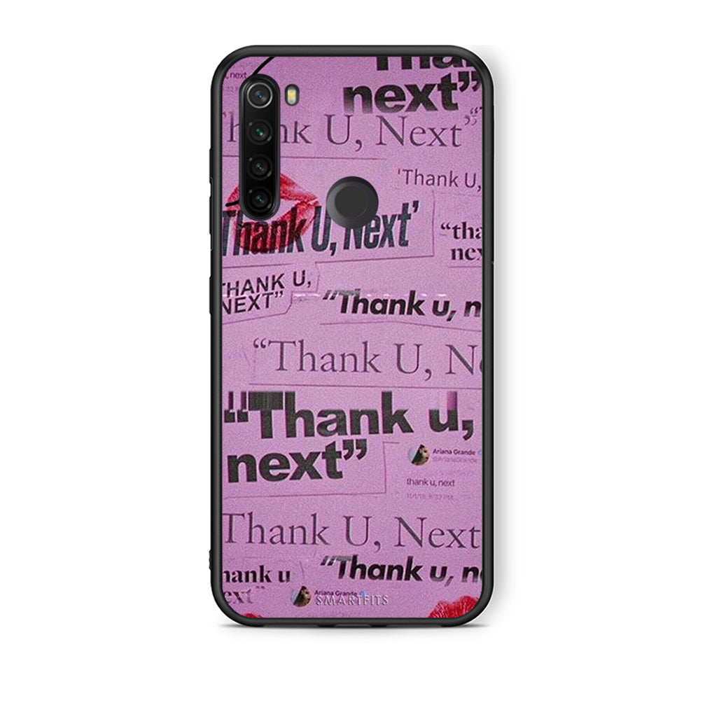 Xiaomi Redmi Note 8T Thank You Next Θήκη Αγίου Βαλεντίνου από τη Smartfits με σχέδιο στο πίσω μέρος και μαύρο περίβλημα | Smartphone case with colorful back and black bezels by Smartfits