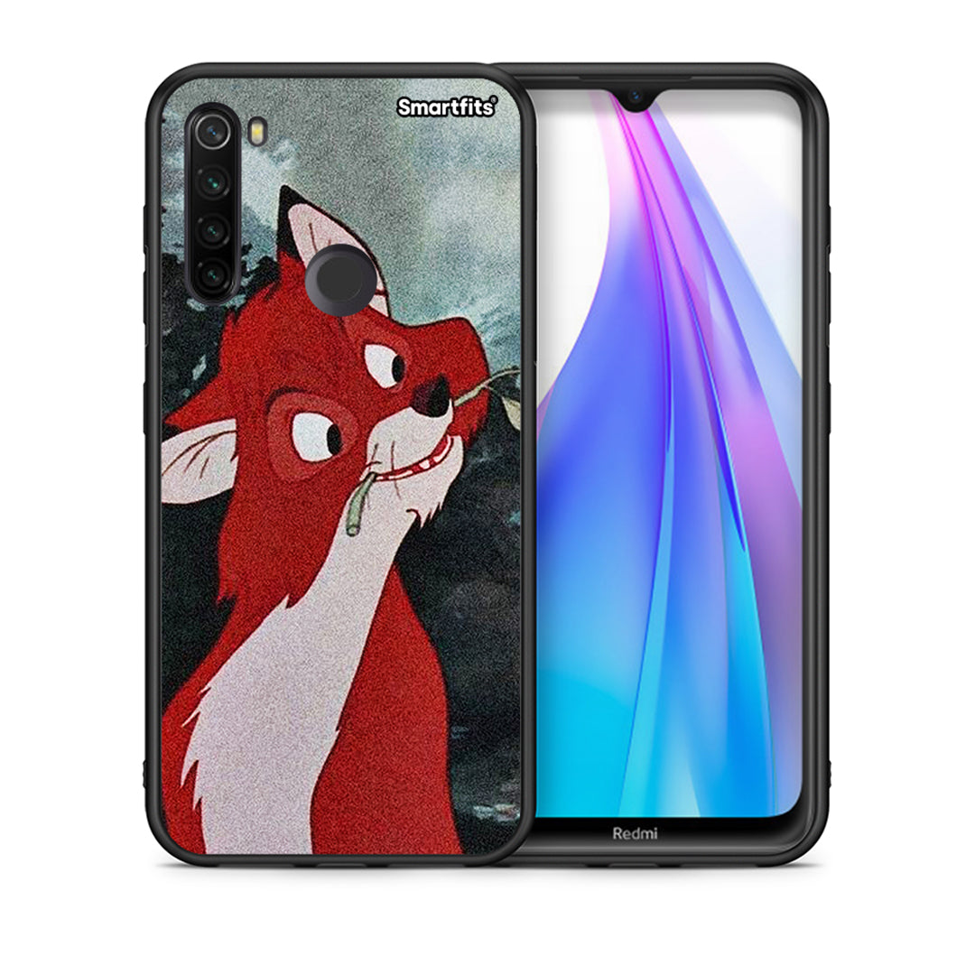 Θήκη Xiaomi Redmi Note 8T Tod And Vixey Love 1 από τη Smartfits με σχέδιο στο πίσω μέρος και μαύρο περίβλημα | Xiaomi Redmi Note 8 Tod And Vixey Love 1 case with colorful back and black bezels