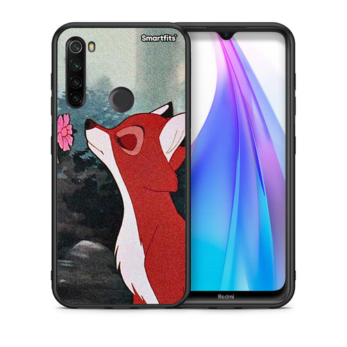 Θήκη Xiaomi Redmi Note 8T Tod And Vixey Love 2 από τη Smartfits με σχέδιο στο πίσω μέρος και μαύρο περίβλημα | Xiaomi Redmi Note 8 Tod And Vixey Love 2 case with colorful back and black bezels