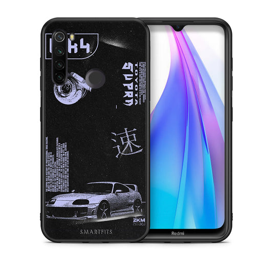 Θήκη Xiaomi Redmi Note 8T Tokyo Drift από τη Smartfits με σχέδιο στο πίσω μέρος και μαύρο περίβλημα | Xiaomi Redmi Note 8 Tokyo Drift case with colorful back and black bezels